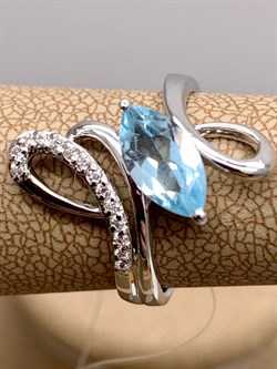*КОЛЬЦО р.17 Голубой Топаз арт. R00318-097, (вес 3,7 г) - фото 334870 *КОЛЬЦО р.17 Голубой Топаз арт. R00318-097, (вес 3,7 г) - фото 334870