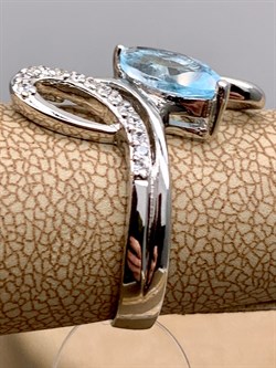 *КОЛЬЦО р.17 Голубой Топаз арт. R00318-097, (вес 3,7 г) - фото 334871 *КОЛЬЦО р.17 Голубой Топаз арт. R00318-097, (вес 3,7 г) - фото 334871