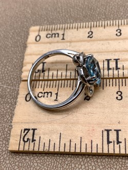 *КОЛЬЦО р.17,5 Голубой Топаз арт. R00346-939, (вес 3,4 г) - фото 334886 *КОЛЬЦО р.17,5 Голубой Топаз арт. R00346-939, (вес 3,4 г) - фото 334886