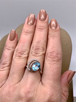 *КОЛЬЦО р.17 Голубой Топаз арт. R00311-358, (вес 3,68 г) - фото 334894 *КОЛЬЦО р.17 Голубой Топаз арт. R00311-358, (вес 3,68 г) - фото 334894