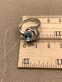 *КОЛЬЦО р.17 Голубой Топаз арт. R00311-358, (вес 3,68 г) - фото 334896 *КОЛЬЦО р.17 Голубой Топаз арт. R00311-358, (вес 3,68 г) - фото 334896