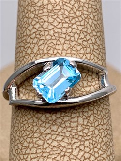 *КОЛЬЦО р.17,5 Голубой Топаз арт. R00357-407, (вес 2,93 г) - фото 334903 *КОЛЬЦО р.17,5 Голубой Топаз арт. R00357-407, (вес 2,93 г) - фото 334903