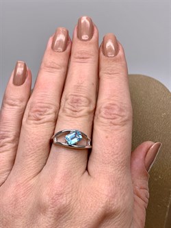 *КОЛЬЦО р.17,5 Голубой Топаз арт. R00357-407, (вес 2,93 г) - фото 334904 *КОЛЬЦО р.17,5 Голубой Топаз арт. R00357-407, (вес 2,93 г) - фото 334904
