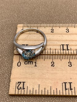 *КОЛЬЦО р.17,5 Голубой Топаз арт. R00357-407, (вес 2,93 г) - фото 334906 *КОЛЬЦО р.17,5 Голубой Топаз арт. R00357-407, (вес 2,93 г) - фото 334906