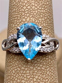 *КОЛЬЦО р.18 Голубой Топаз арт. R00317-434, (вес 2,92 г) - фото 334923 *КОЛЬЦО р.18 Голубой Топаз арт. R00317-434, (вес 2,92 г) - фото 334923