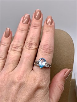 *КОЛЬЦО р.18 Голубой Топаз арт. R00317-434, (вес 2,92 г) - фото 334924 *КОЛЬЦО р.18 Голубой Топаз арт. R00317-434, (вес 2,92 г) - фото 334924