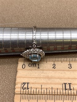 *Кольцо р.17,5 Голубой Топаз арт. R00325-974, (вес 3,21 г) - фото 334929 *Кольцо р.17,5 Голубой Топаз арт. R00325-974, (вес 3,21 г) - фото 334929