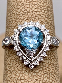 *Кольцо р.17,5 Голубой Топаз арт. R00325-974, (вес 3,21 г) - фото 334933 *Кольцо р.17,5 Голубой Топаз арт. R00325-974, (вес 3,21 г) - фото 334933