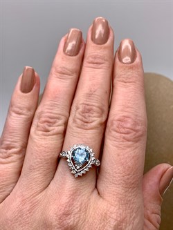 *Кольцо р.17,5 Голубой Топаз арт. R00325-974, (вес 3,21 г) - фото 334934 *Кольцо р.17,5 Голубой Топаз арт. R00325-974, (вес 3,21 г) - фото 334934