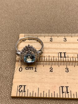 *Кольцо р.17,5 Голубой Топаз арт. R00325-974, (вес 3,21 г) - фото 334936 *Кольцо р.17,5 Голубой Топаз арт. R00325-974, (вес 3,21 г) - фото 334936