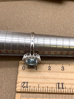 *Кольцо р.17,5 Голубой Топаз арт. R00369-375, (вес 4 г) - фото 334939 *Кольцо р.17,5 Голубой Топаз арт. R00369-375, (вес 4 г) - фото 334939