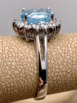 *Кольцо р.17,5 Голубой Топаз арт. R00369-375, (вес 4 г) - фото 334942 *Кольцо р.17,5 Голубой Топаз арт. R00369-375, (вес 4 г) - фото 334942