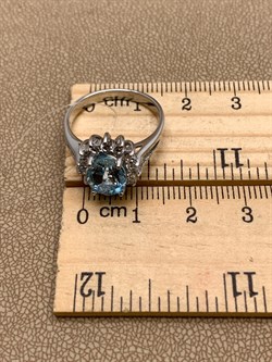 *Кольцо р.17,5 Голубой Топаз арт. R00369-375, (вес 4 г) - фото 334946 *Кольцо р.17,5 Голубой Топаз арт. R00369-375, (вес 4 г) - фото 334946