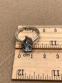 *КОЛЬЦО р.18 Голубой Топаз арт. R00302-142, (вес 3,89 г) - фото 334956 *КОЛЬЦО р.18 Голубой Топаз арт. R00302-142, (вес 3,89 г) - фото 334956