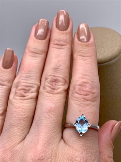 *КОЛЬЦО р.18,5 Голубой Топаз арт. R00304-484, (вес 2,9 г) - фото 334974 *КОЛЬЦО р.18,5 Голубой Топаз арт. R00304-484, (вес 2,9 г) - фото 334974