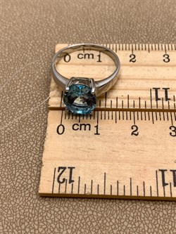 *КОЛЬЦО р.18 Голубой Топаз арт. R00366-255, (вес 3,53 г) - фото 334986 *КОЛЬЦО р.18 Голубой Топаз арт. R00366-255, (вес 3,53 г) - фото 334986