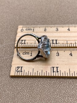 *КОЛЬЦО р.17 Голубой Топаз арт. R00372-196, (вес 4,51 г) - фото 335008