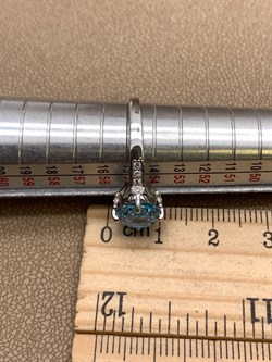 *КОЛЬЦО р.18 Голубой Топаз арт. R00392-210, (вес 3,02 г) - фото 335020 *КОЛЬЦО р.18 Голубой Топаз арт. R00392-210, (вес 3,02 г) - фото 335020