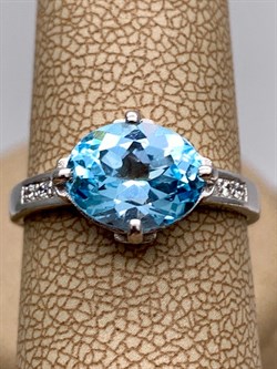 *КОЛЬЦО р.18 Голубой Топаз арт. R00392-210, (вес 3,02 г) - фото 335024 *КОЛЬЦО р.18 Голубой Топаз арт. R00392-210, (вес 3,02 г) - фото 335024