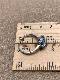 *КОЛЬЦО р.18 Голубой Топаз арт. R00392-210, (вес 3,02 г) - фото 335028 *КОЛЬЦО р.18 Голубой Топаз арт. R00392-210, (вес 3,02 г) - фото 335028