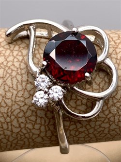 *КОЛЬЦО р.17 Гранат арт. R00068-223, (вес 2,96 г) - фото 335109