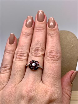 *КОЛЬЦО р.17,5 Гранат арт. R00082-328, (вес 2,73 г) - фото 335200 *КОЛЬЦО р.17,5 Гранат арт. R00082-328, (вес 2,73 г) - фото 335200