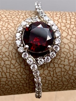 *КОЛЬЦО р.17,5 Гранат арт. R00076-998, (вес 2,26 г) - фото 335218