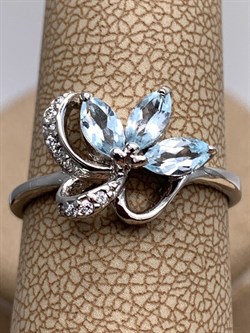 *Кольцо р.18 Голубой Топаз арт. R00628-002, (вес 2,87 г) - фото 335318 *Кольцо р.18 Голубой Топаз арт. R00628-002, (вес 2,87 г) - фото 335318