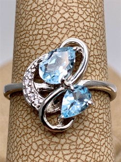 *КОЛЬЦО р.18 Голубой Топаз арт. R00615-127, (вес 3,33 г) - фото 335328 *КОЛЬЦО р.18 Голубой Топаз арт. R00615-127, (вес 3,33 г) - фото 335328