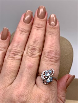 *КОЛЬЦО р.18 Голубой Топаз арт. R00615-127, (вес 3,33 г) - фото 335329 *КОЛЬЦО р.18 Голубой Топаз арт. R00615-127, (вес 3,33 г) - фото 335329