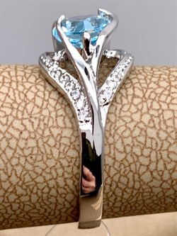 *Кольцо р.18 Голубой Топаз арт. R00608-037, (вес 3,24 г) - фото 335347 *Кольцо р.18 Голубой Топаз арт. R00608-037, (вес 3,24 г) - фото 335347