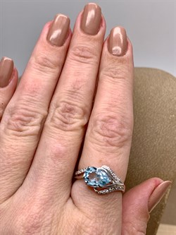 *Кольцо р.18 Голубой Топаз арт. R00608-037, (вес 3,24 г) - фото 335349 *Кольцо р.18 Голубой Топаз арт. R00608-037, (вес 3,24 г) - фото 335349