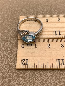 *Кольцо р.18 Голубой Топаз арт. R00608-037, (вес 3,24 г) - фото 335351 *Кольцо р.18 Голубой Топаз арт. R00608-037, (вес 3,24 г) - фото 335351