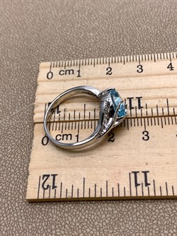 *Кольцо р.18 Голубой Топаз арт. R00608-037, (вес 3,24 г) - фото 335352 *Кольцо р.18 Голубой Топаз арт. R00608-037, (вес 3,24 г) - фото 335352