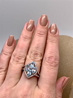 *Кольцо р.17,5 Голубой Топаз арт. R00632-136, (вес 4,61 г) - фото 335359 *Кольцо р.17,5 Голубой Топаз арт. R00632-136, (вес 4,61 г) - фото 335359