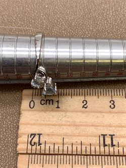 *КОЛЬЦО р.17,5 Топаз, Фианит арт. R00630-108, (вес 2,81 г) - фото 335364