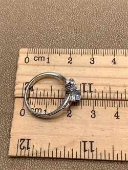 *КОЛЬЦО р.17,5 Топаз, Фианит арт. R00630-108, (вес 2,81 г) - фото 335372