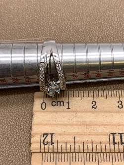 *КОЛЬЦО р.17 Голубой Топаз арт. R00627-463, (вес 4,28 г) - фото 335374