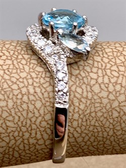 *КОЛЬЦО р.18 Голубой Топаз арт. R00624-544, (вес 2,31 г) - фото 335386 *КОЛЬЦО р.18 Голубой Топаз арт. R00624-544, (вес 2,31 г) - фото 335386