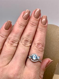 *КОЛЬЦО р.18 Голубой Топаз арт. R00624-544, (вес 2,31 г) - фото 335388 *КОЛЬЦО р.18 Голубой Топаз арт. R00624-544, (вес 2,31 г) - фото 335388