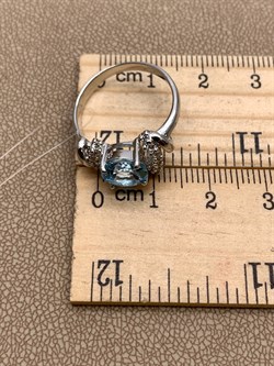 *КОЛЬЦО р.17,5 Голубой Топаз арт. R00631-603, (вес 3,84 г) - фото 335400 *КОЛЬЦО р.17,5 Голубой Топаз арт. R00631-603, (вес 3,84 г) - фото 335400