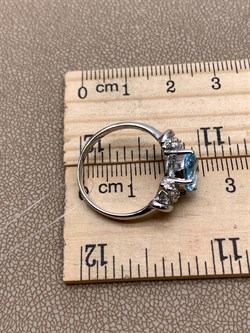 *КОЛЬЦО р.17,5 Голубой Топаз арт. R00631-603, (вес 3,84 г) - фото 335401 *КОЛЬЦО р.17,5 Голубой Топаз арт. R00631-603, (вес 3,84 г) - фото 335401