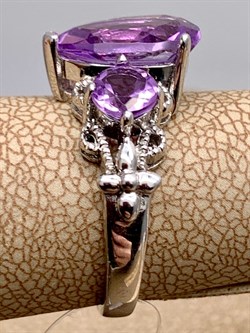 *Кольцо р.17 Аметист арт. R00214-894, (вес 4,12 г) - фото 335416