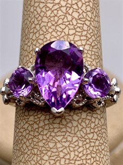 *Кольцо р.17 Аметист арт. R00214-894, (вес 4,12 г) - фото 335417