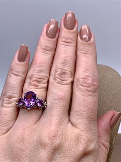 *Кольцо р.17 Аметист арт. R00214-894, (вес 4,12 г) - фото 335418