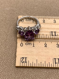 *Кольцо р.17 Аметист арт. R00214-894, (вес 4,12 г) - фото 335420