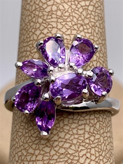 *КОЛЬЦО р.17,5 Аметист арт. R00228-836, (вес 5,41 г) - фото 335427