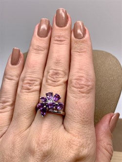 *КОЛЬЦО р.17,5 Аметист арт. R00228-836, (вес 5,41 г) - фото 335428