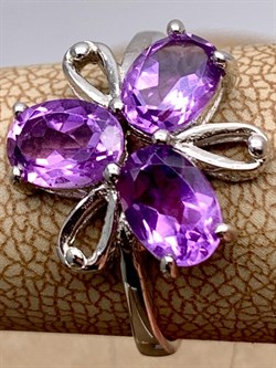 *Кольцо р.17,5 Аметист арт. R00223-021 Вес 3,2 г - фото 335465 *Кольцо р.17,5 Аметист арт. R00223-021 Вес 3,2 г - фото 335465