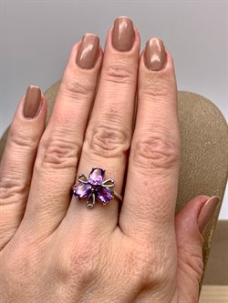 *Кольцо р.17,5 Аметист арт. R00223-021 Вес 3,2 г - фото 335469 *Кольцо р.17,5 Аметист арт. R00223-021 Вес 3,2 г - фото 335469